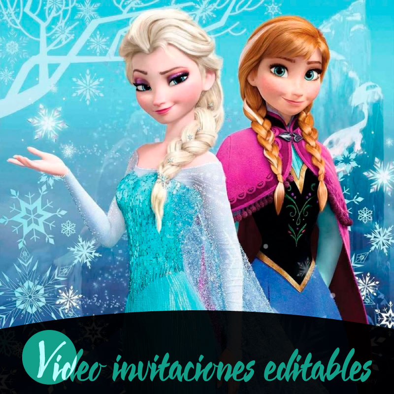 Invitación a una fiesta de cumpleaños con personajes de Frozen