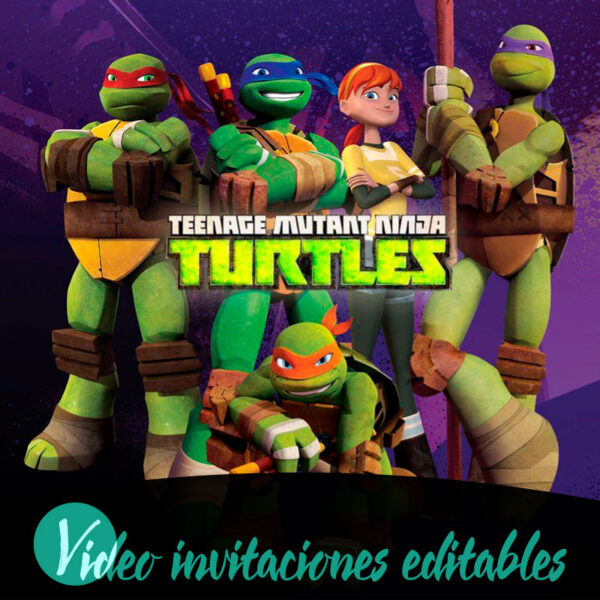 Video invitación de Las Tortugas Ninja 01 gratis