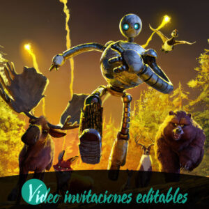 Video invitación de cumpleaños de Robot Salvaje