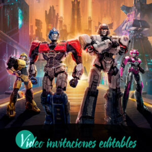 Video invitación de Transformers One gratis